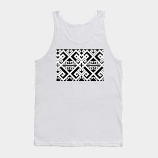 black and white pattern Tank Top